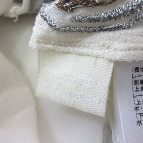 グレースクラス GRACE Class パフスリーブ刺繍ブラウス シャツ 半袖  