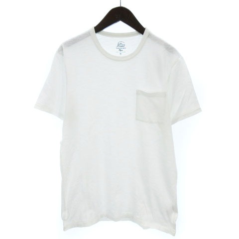 ジェイクルー J Crew Tシャツ 半袖 カットソー 無地 胸ポケット 白 ホワイト M Sm メンズ 002 ベクトルパーク