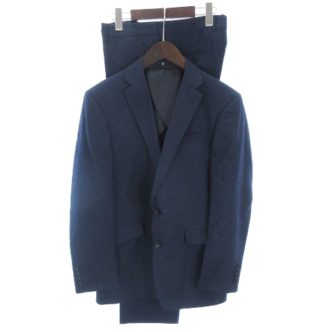 スーツセレクト Suit Select スーツ セットアップ チェック柄 ウール 紺 ネイビー A6 Sm メンズ 002 ベクトルパーク