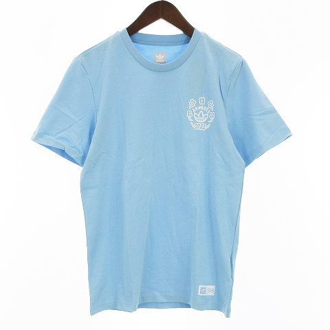 未使用品 アディダス Adidas Skatebording マークゴンザレス Mark Gonzales コラボ Krooked Tee クルキッド Tシャツ 半袖 プリント Cw3373 White Clblue 白 水色 M Sm メンズ 002 ベクトルパーク