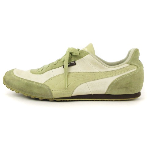プーマ Puma スニーカー ローカット レースアップ 白 ホワイト 薄緑 グリーン系 23 5 靴 Sm レディース 002 ベクトルパーク