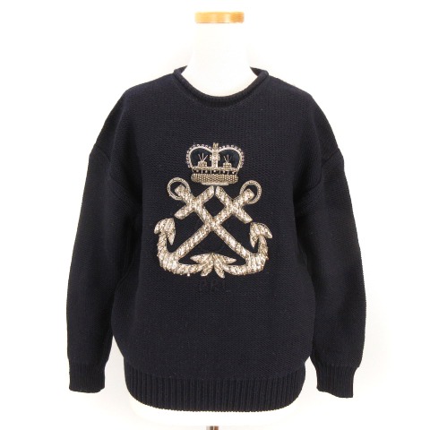 【LAURENRALPHLAUREN】ビジューロゴ長袖ニットセーター LAURENRALPHLAUREN】ビジューロゴ長袖ニットセーター - メルカリ