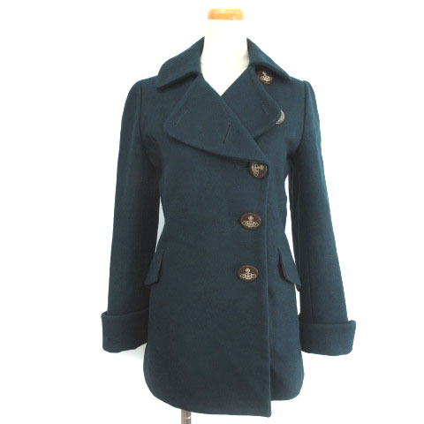 Vivienne Westwood】アンゴラ混 ビックORBボタン コート 繰上げ 