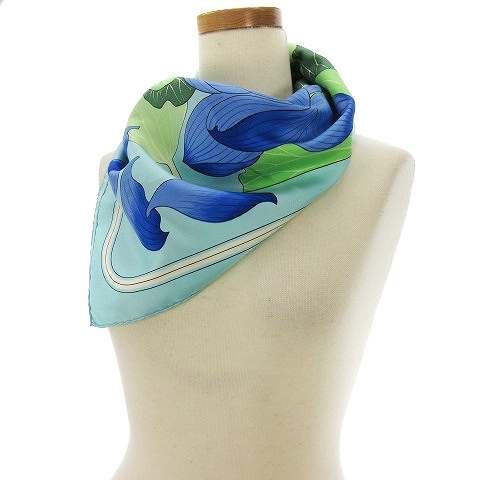 エルメス HERMES FLEURS DE LOTUS ロータスの花 カレ90 スカーフ 大判