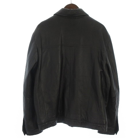 ザラ Zara レザージャケット シングル ライダース スタンドカラー レザー 黒 ブラック L アウター Sm メンズ 002 ベクトルパーク