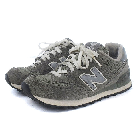 【ニューバランス 574 27cm】 New Balance M574GS グレー 灰 スエード USED メンズ スニーカー US9 ニューバランス NEW BALANCE M574GS スニーカー スエード グレー 27.5