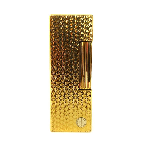 ダンヒル dunhill ガスライター ローラー スクエア ゴールドカラー 