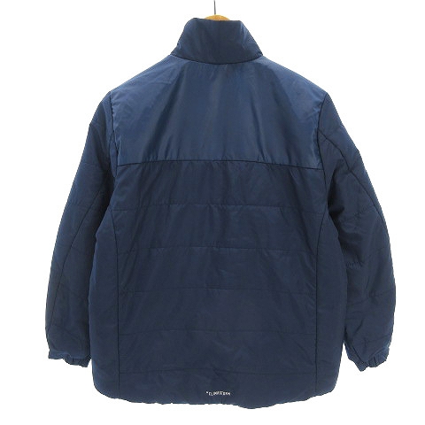 新品　adidas パデッドジャケット　キッズ　アウター　ダウン　黒　青　140 アディダス adidas パデッドジャケット 長袖 フルジップ ロゴ