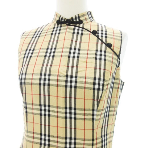 バーバリーブルーレーベル 新品未使用 ノースリーブひざ丈ワンピース チェック柄 BURBERRY BLUE LABEL(バーバリーブルーレーベル) バーバリー