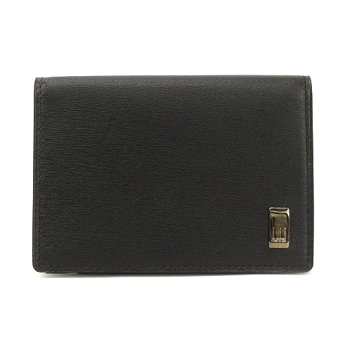 ダンヒル dunhill 美品 カードケース パスケース 二つ折り メタル 
