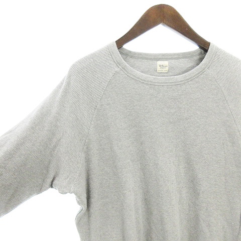 ロンハーマン Ron Herman サーマル カットソー Tシャツ ロンt 長袖 ラグランスリーブ クルーネック 丸首 コットン 無地 グレー M Sm0 メンズ 002 ベクトルパーク