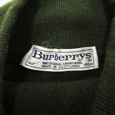 Burberrys ベージュ ニットセーター 42 スコットランド 美品 バーバリー スコットランド製 42→XL ノバチェック柄