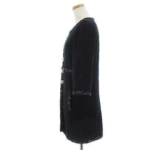 シャネル CHANEL 07SS ツイードジャケット ショートコート ノーカラー