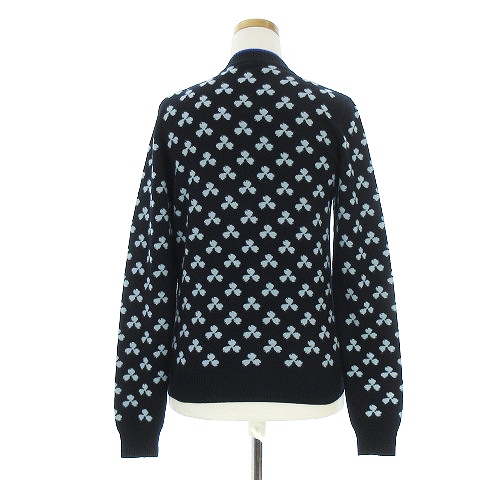 エルメス HERMES カーディガン ニット 長袖 丸首 クローバー セリエ  