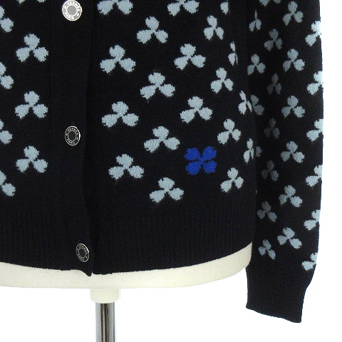 エルメス HERMES カーディガン ニット 長袖 丸首 クローバー セリエ  