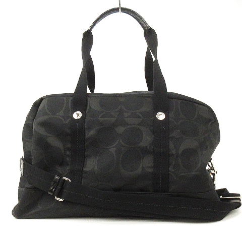 コーチ COACH シグネチャー ボストンバッグ ショルダー 刺繍 2WAY