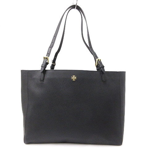 トリーバーチ TORY BURCH 美品 トートバッグ レザー ロゴ プレート 