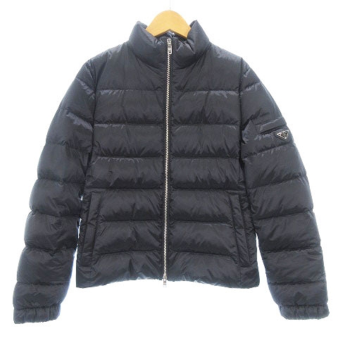 プラダ PRADA ダウンジャケット コート ショート丈 ジップ 三角 