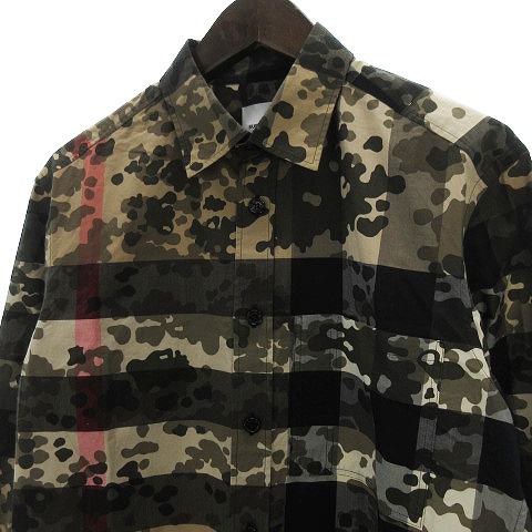 バーバリー BURBERRY 美品 近年モデル カモフラシャツ 長袖 ノバ 