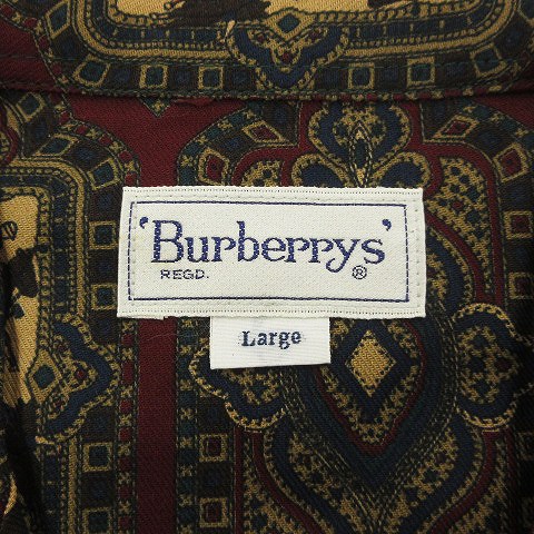 Burberrys 総柄 パジャマシャツ バーバリー 古着 刺繍