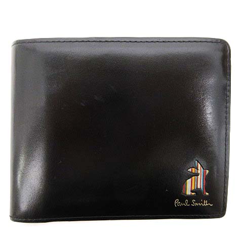 新品□ポールスミス□カラーバンド 優しい 2つ折り財布 ブラック 黒 