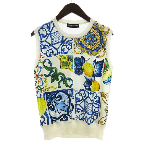 ドルチェ&ガッバーナ ドルガバ DOLCE&GABBANA 美品 ベスト カットソー 