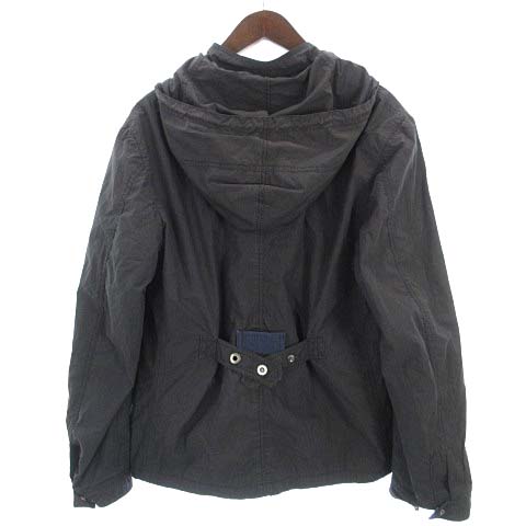 エンポリオアルマーニ　フード付・ジャケット　チャコールグレー　48 美品　伊製 エンポリオアルマーニ EMPORIO ARMANI ジャケット フード付き コットン