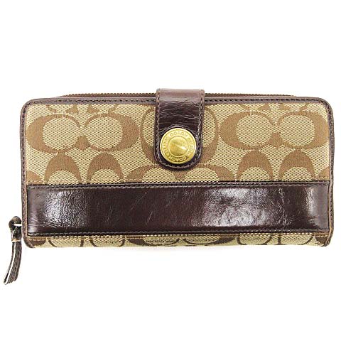 コーチ COACH 長財布 ウォレット ラウンドファスナー フラップ 