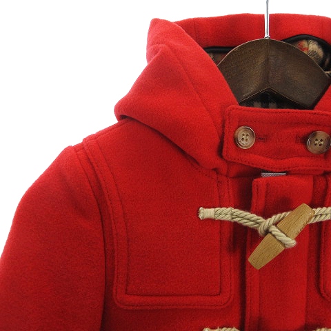 Burberry バーバリーロンドン　ダッフルコート　赤　ノバチェック　フード Burberry バーバリーロンドン ダッフルコート 赤 ノバチェック