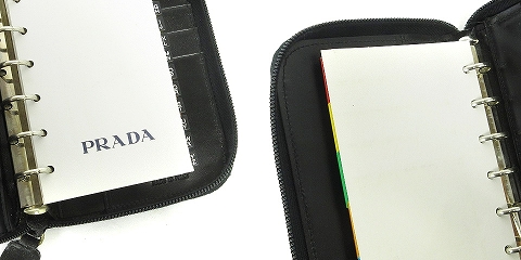 PRADA プラダナイロンシステム手帳カバーカードケース三角ロゴ