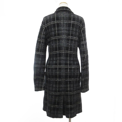 ディーゼル DIESEL チェスターコート ミドル丈 ダブル ウール チェック