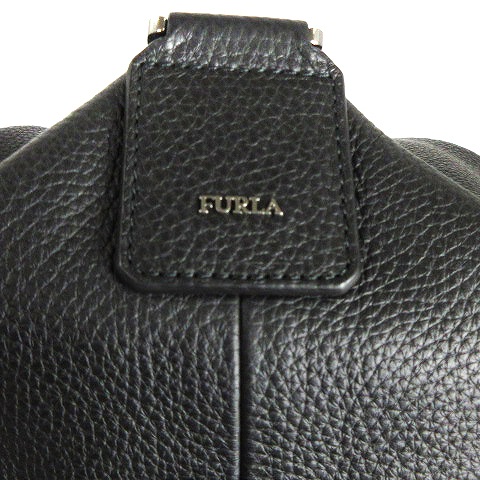 フルラ FURLA イカロ ショルダーバッグ トート ワンショル 4WAY ロゴワンポイント レザー 黒 ブラック ■SM0 レディース