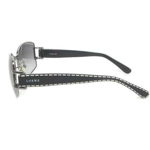 ロエベ LOEWE SLW247 サングラス メタルフレーム 黒 ブラック ☆AA