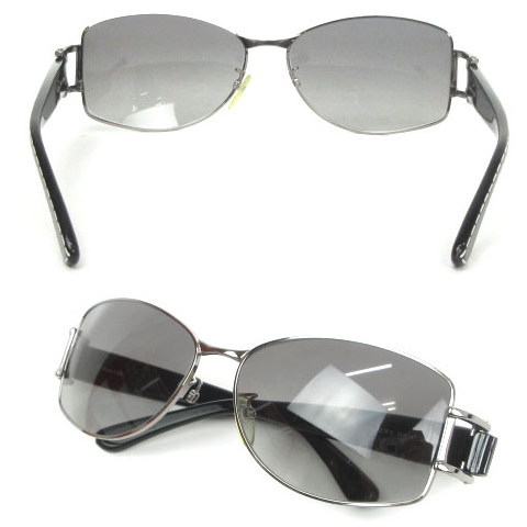 ロエベ LOEWE SLW247 サングラス メタルフレーム 黒 ブラック ☆AA