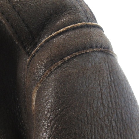 バーバリーブラックレーベル ムートンジャケットアビエイター ラムレザー 焦茶 バーバリーブラックレーベル BURBERRY BLACK LABEL ムートンジャケット