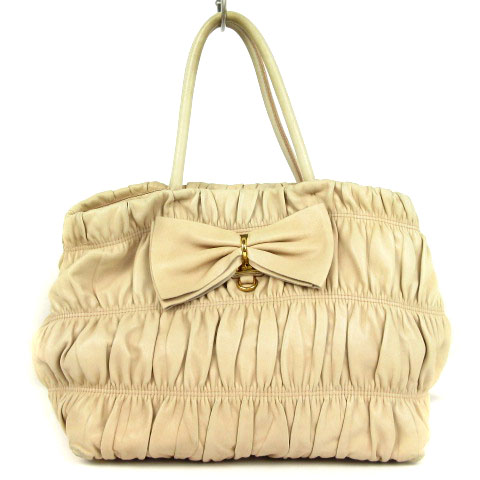 プラダ PRADA NAPPA GAUFRE CIPRIA ナッパ ゴーフル ハンドバッグ 