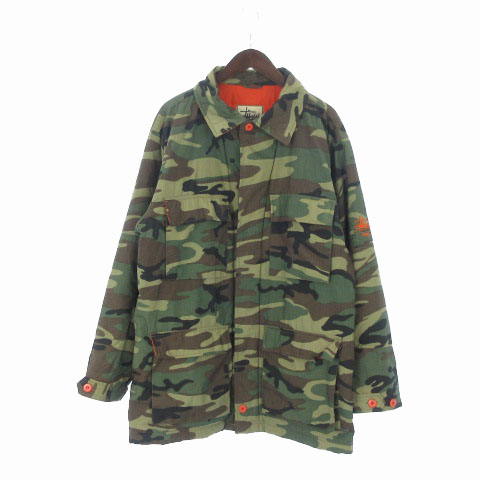 ステューシー STUSSY 90s ミリタリー ジャケット ブルゾン コート 中綿 