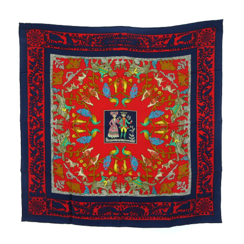 エルメス HERMES 美品 EARLY AMERICA 古き良きアメリカ カレ90 