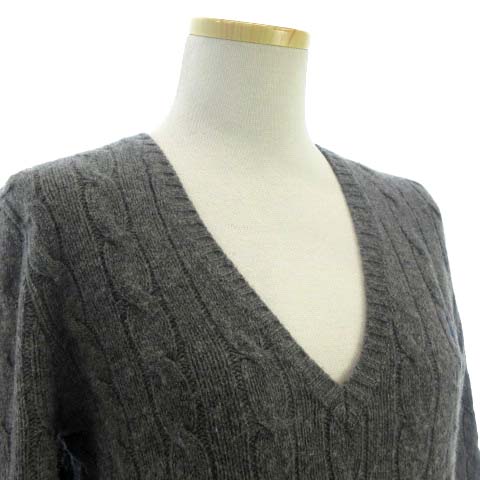 ポロラルフローレン セーター ケーブルニット カシミア混 XS グレー V