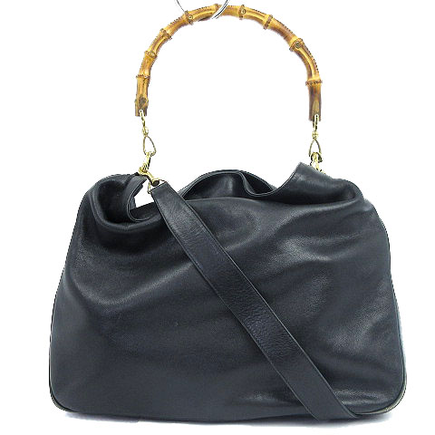 グッチ GUCCI バンブー ショルダーバッグ ハンド 2way レザー 001 1577 