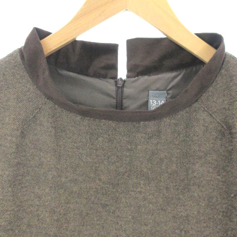 ザラ Zara Kids ワンピース 半袖 ウール混 茶 ブラウン 164 キッズ 002 ベクトルパーク