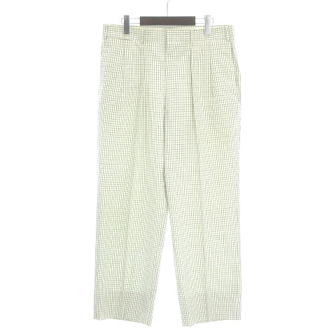 チャップス Chaps ラルフローレン Ralph Lauren パンツ スラックス ワイド ストレート チェック コットン 白系 オフホワイト 85 メンズ 002 ベクトルパーク