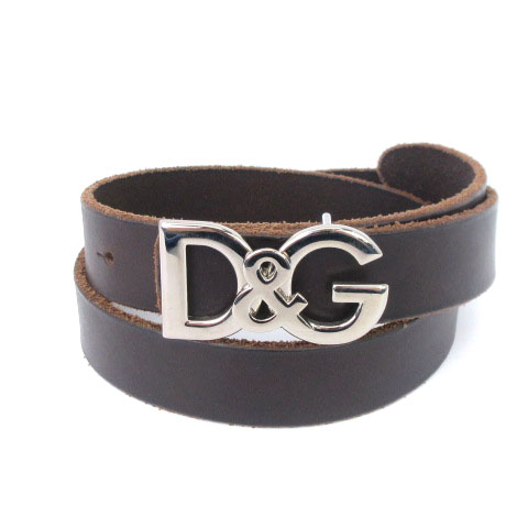 ディー ジー ドルガバ ドルチェ ガッバーナ D G ベルト レザー ロゴバックル 茶 ブラウン 85cm 34inch メンズ レディース 002 ベクトルパーク