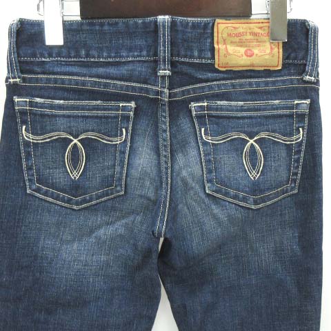 マウジー Moussy デニム パンツ ジーンズ スキニー Uesd加工 ストレッチ バックポケットステッチ 0103ac12 3050 インディゴ 25 レディース 002 ベクトルパーク