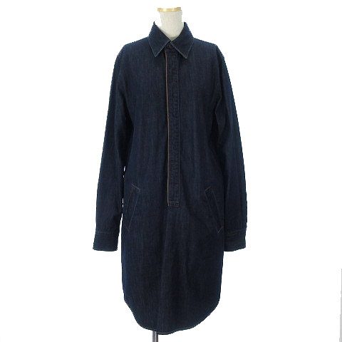ポロ ラルフローレン Polo Ralph Lauren デニム ワンピース シャツ風 長袖 ひざ丈 コットン インディゴ 4 レディース 002 ベクトルパーク