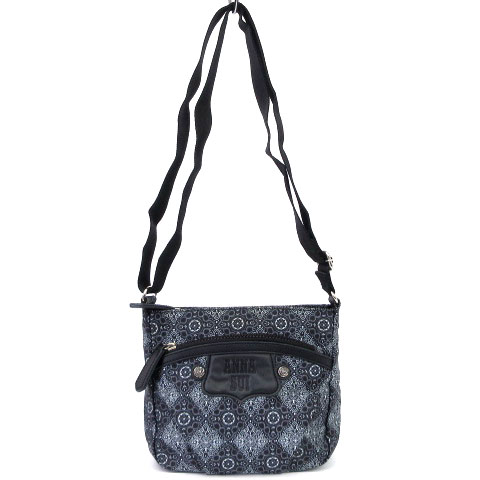 アナスイ Anna Sui ショルダーバッグ ミニ 総柄 ネイビー ブラック系 鞄 Sm レディース 002 ベクトルパーク