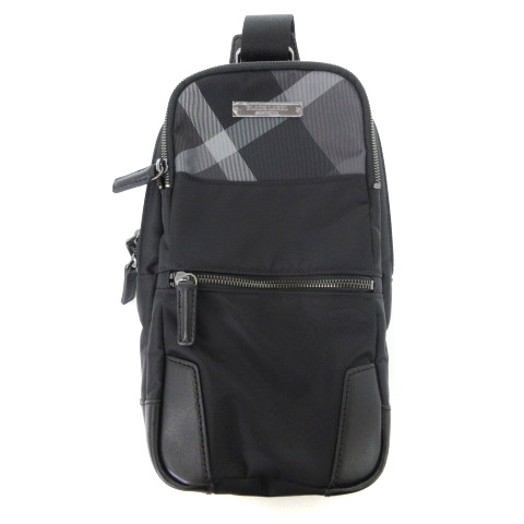 バーバリーブラックレーベル Burberry Black Label ボディーバッグ メッセンジャーバッグ チェック 黒 ブラック 鞄 Sm メンズ 002 ベクトルパーク