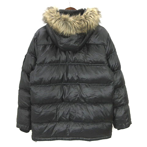ユニクロ Uniqlo ダウン ジャケット フード ファー付き 315 黒 ブラック M アウター メンズ 002 ベクトルパーク