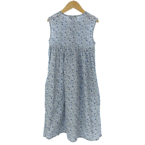 アニエスベーアンファン Agnes B Enfant ワンピース ロング ノースリーブ 前ボタン 小花柄 コットン 10ans 紺系 ネイビー Sm キッズ 002 ベクトルパーク