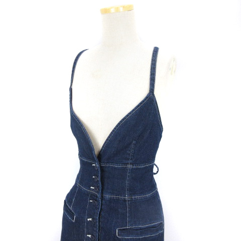 ジルバイジルスチュアート Jill By Jillstuart 19ss ビヨンド デニム ワンピース ロング フロントボタン 無地 M 紺 ネイビー インディゴ Er レディース 002 ベクトルパーク